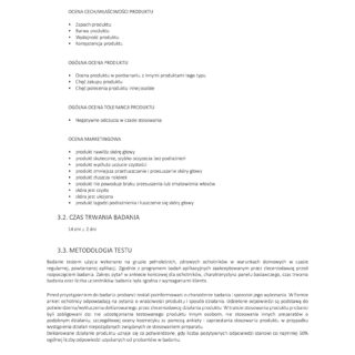 Strona raportu z testów produktu do pielęgnacji skóry głowy i włosów przeprowadzonych przez Chemicos Group.