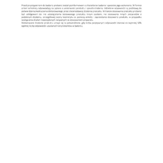 Dokument potwierdzający testy skuteczności produktu kosmetycznego przez firmę Chemicos Group.